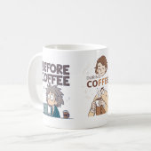 Before During After Coffee Mood Vector Art Kaffeetasse (Vorderseite Links)