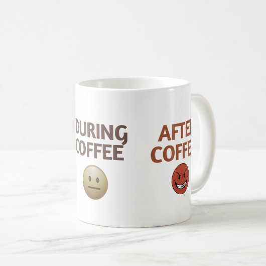 Before During After Coffee Mood Vector Art Kaffeetasse (VorderseiteRechts)