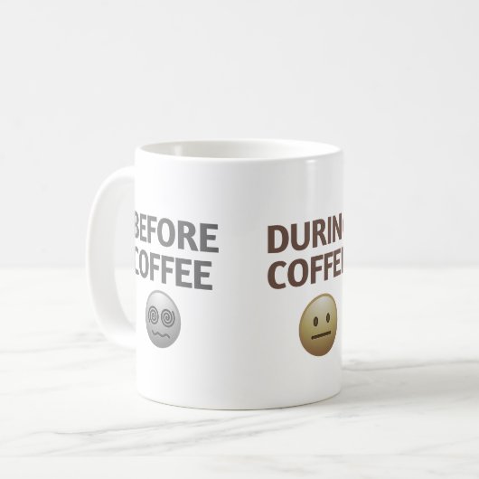 Before During After Coffee Mood Vector Art Kaffeetasse (Vorderseite Links)