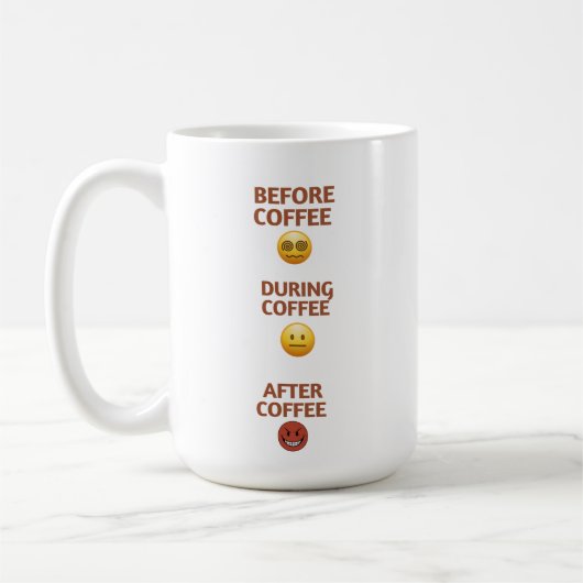 Before During After Coffee Mood Vector Art Kaffeetasse (Links)