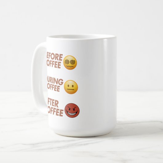 Before During After Coffee Mood Vector Art Kaffeetasse (Vorderseite Links)