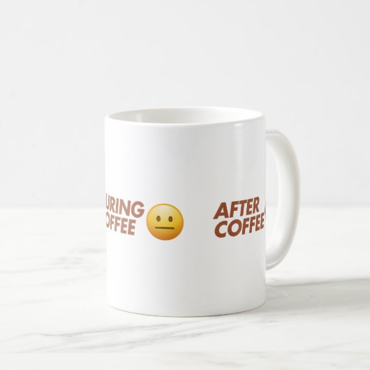 Before During After Coffee Mood Vector Art Kaffeetasse (VorderseiteRechts)