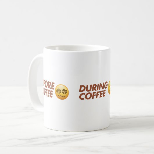 Before During After Coffee Mood Vector Art Kaffeetasse (Vorderseite Links)