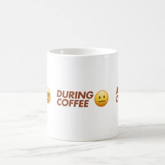 Before During After Coffee Mood Vector Art Kaffeetasse (Mittel)