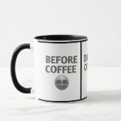 Before During After Coffee Mood Vector Art Tasse (Links)