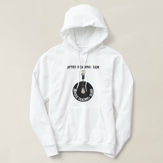 Before Reading After Reading Funny Book Lover Hoodie (Design vorne)
