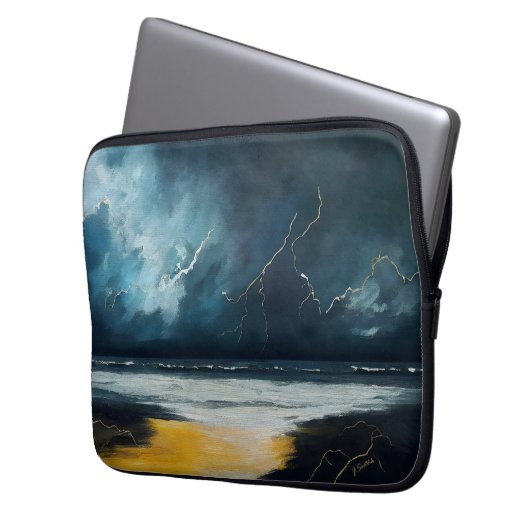 Before The Storm – Abstract Seascape Laptopschutzhülle (Vorderseite Links)