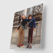 Before The War. Quadratische Wanduhr (Winkel)