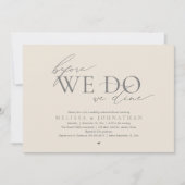 Before We Do, We Dine, Wedding Rehearsal Dinner Einladung (Vorderseite)