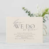 Before We Do, We Dine, Wedding Rehearsal Dinner Einladung (Stehend Vorderseite)