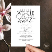 "Before we tie the knot", Wedding Rehearsal Dinner Einladung