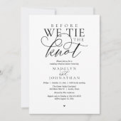"Before we tie the knot", Wedding Rehearsal Dinner Einladung (Vorderseite)
