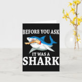 Before You Ask It Was A Shark Leg Amputee Amputati Karte (Gelbe Blume)