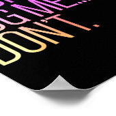 Before You Hug Me Don't Like Hugs Funny Not A Hugg Poster (Ecke)