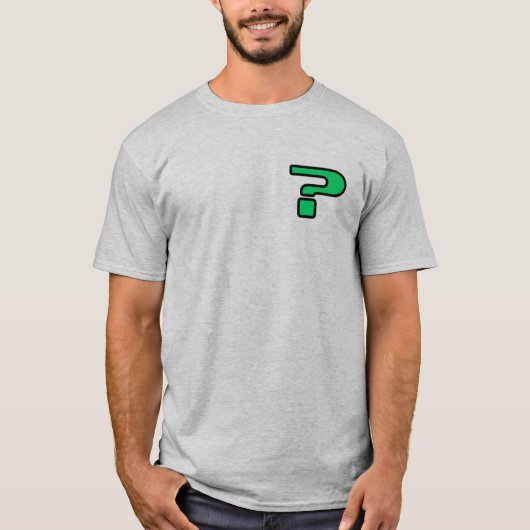 Befragender männlicher T - Shirt (Vorderseite)