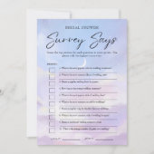 Befragung zu Cloud 9 Brautparty: Spielkarte Einladung (Vorderseite)