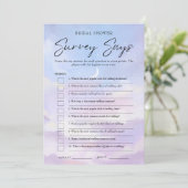 Befragung zu Cloud 9 Brautparty: Spielkarte Einladung (Stehend Vorderseite)