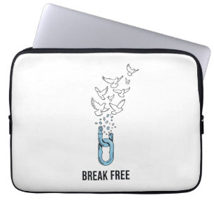 Befreie Inspirierendes Zitat-Design Laptopschutzhülle