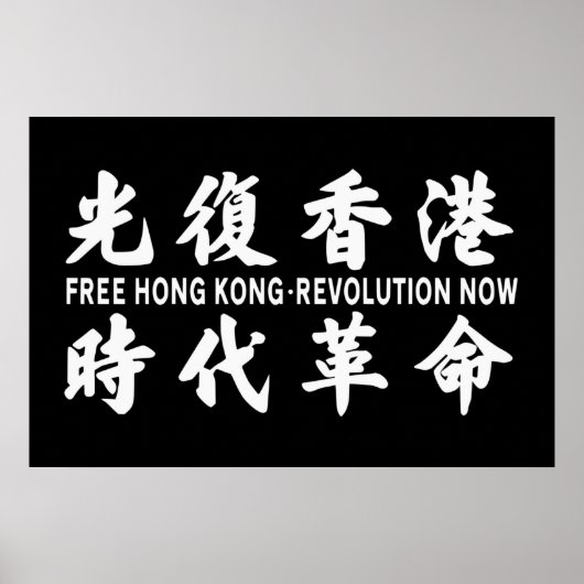 Befreien Sie die Hongkonger Revolution jetzt! Flag Poster (Vorne)