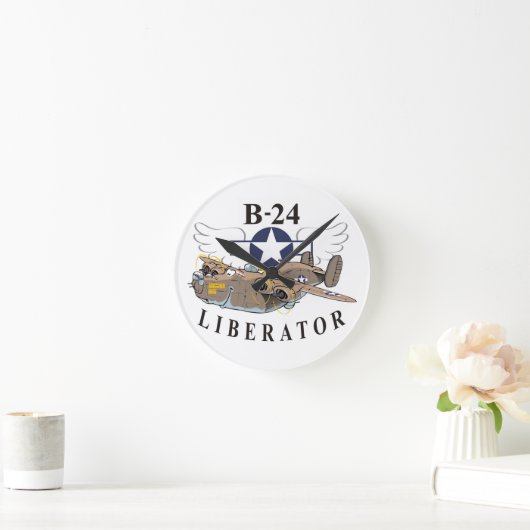 Befreier B-24 Runde Wanduhr (Zuhause)