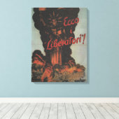 Befreier Propaganda Poster Leinwanddruck (Insitu (Holzboden))