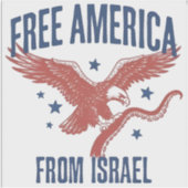 Befreit Amerika von Israel Aufkleber (Vorderseite)