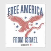 Befreit Amerika von Israel Aufkleber (Blatt)