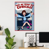 befreit mich von meinem Kubikel! Poster (Heimbüro)
