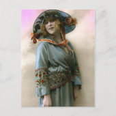 befreite Frau Postkarte (Vorderseite)