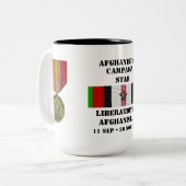 Befreiung Afghanistans/KAMPAGNER STAR Zweifarbige Tasse (Vorderseite Links)