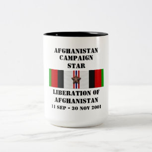 Befreiung Afghanistans/KAMPAGNER STAR Zweifarbige Tasse