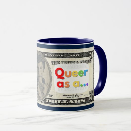 Befreiung Que als 3-Dollar-Tasse Tasse (VorderseiteRechts)