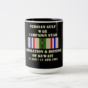Befreiung und Verteidigung der Kuwait-Kampagne Zweifarbige Tasse