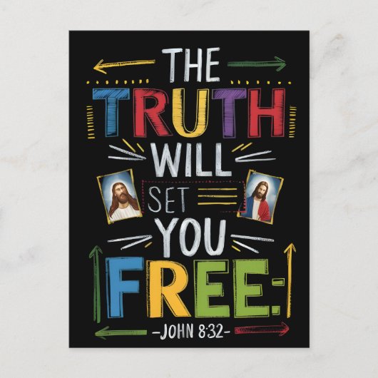 Befreiung verkünden: Die Wahrheit wird enthüllt Postkarte (Vorderseite)