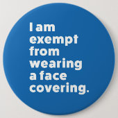 Befreiung vom Tragen eines Gesichts Button (Vorderseite)