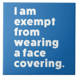 Befreiung vom Tragen eines Gesichts Fliese