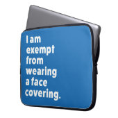 Befreiung vom Tragen eines Gesichts Laptopschutzhülle (Vorderseite Links)