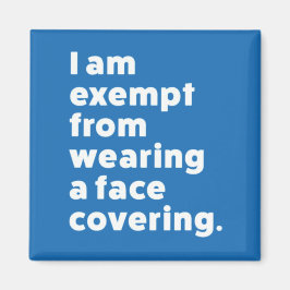 Befreiung vom Tragen eines Gesichts Magnet