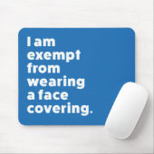 Befreiung vom Tragen eines Gesichts Mousepad (Mit Mouse)