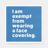 Befreiung vom Tragen eines Gesichts Serviette (Vorderseite)