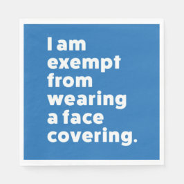 Befreiung vom Tragen eines Gesichts Serviette