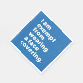 Befreiung vom Tragen eines Gesichts Serviette (Ecke)