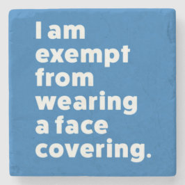 Befreiung vom Tragen eines Gesichts Steinuntersetzer