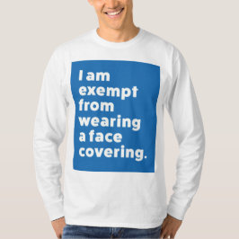 Befreiung vom Tragen eines Gesichts T-Shirt