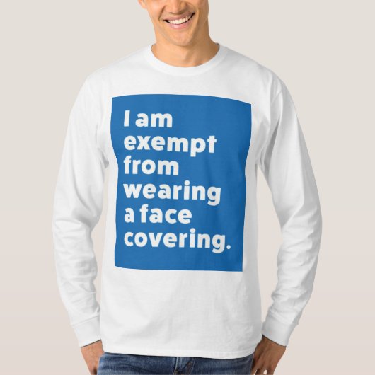Befreiung vom Tragen eines Gesichts T-Shirt (Vorderseite)
