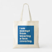 Befreiung vom Tragen eines Gesichts Tragetasche (Rückseite)