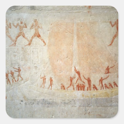 Befreiung von der Mastaba von Akhethotep, die Bo d Quadratischer Aufkleber (Vorderseite)