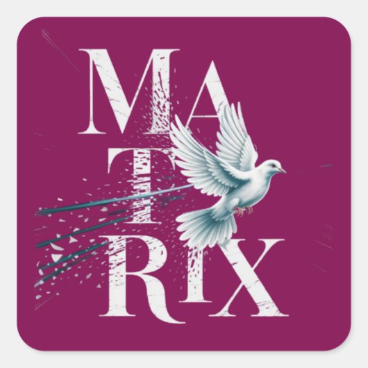 Befreiung von der Matrix Quadratischer Aufkleber (Vorderseite)