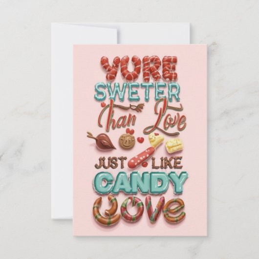 Befriedigen Sie Ihren süßen Zahn mit Liebe - unwid Dankeskarte (Vorderseite)