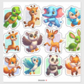 Befriedigendes Set von Aufklebern an Cartoon Aufkleber (Blatt)